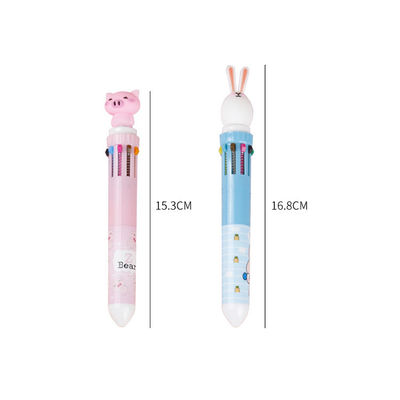 Office School Red Ink 6 Color Ballpoint Pen Cartoon Design Creative Hand Account Pen