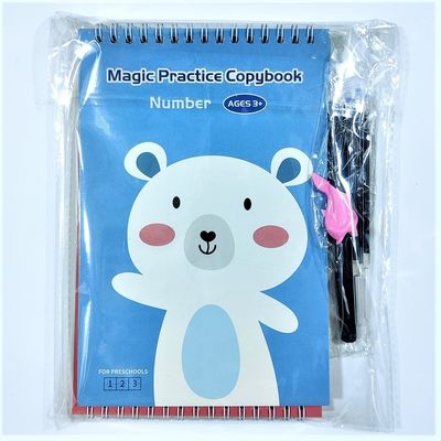 Reusable Writing Notebook for Kids 4 Books 1 Pen English Magic Practice and Calligraphy