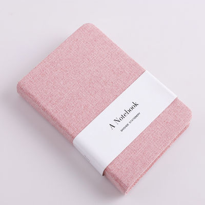 2022 Custom Linen Notebook Book Cloth Fabric Diary A6 Blank/Lined Pages Leather Cover